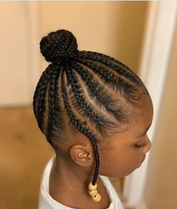 Kids neat braided updo