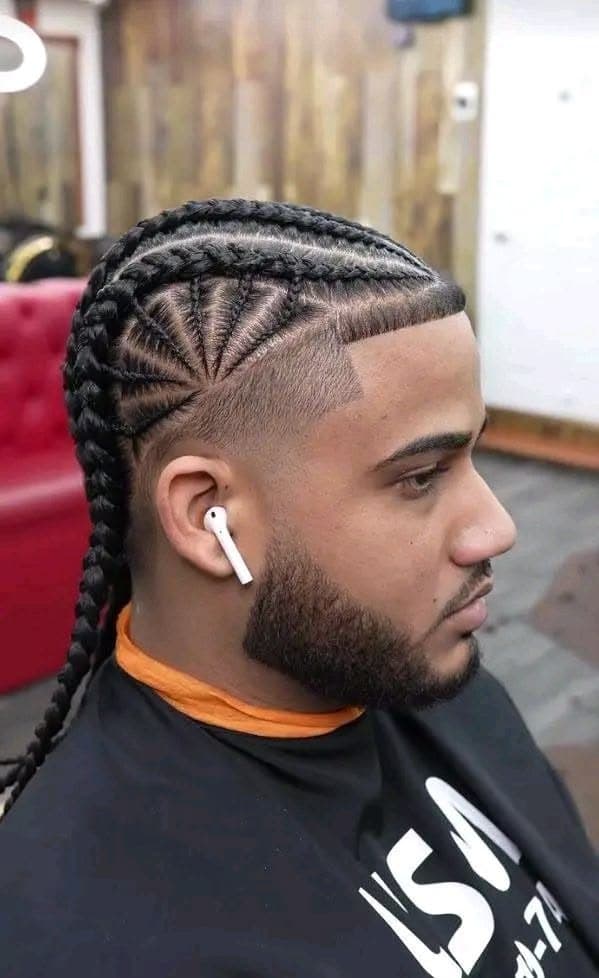 Creative cornrow braid design